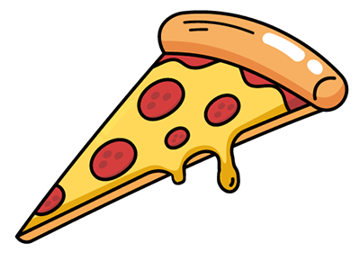 Illustration of a slice of pizza