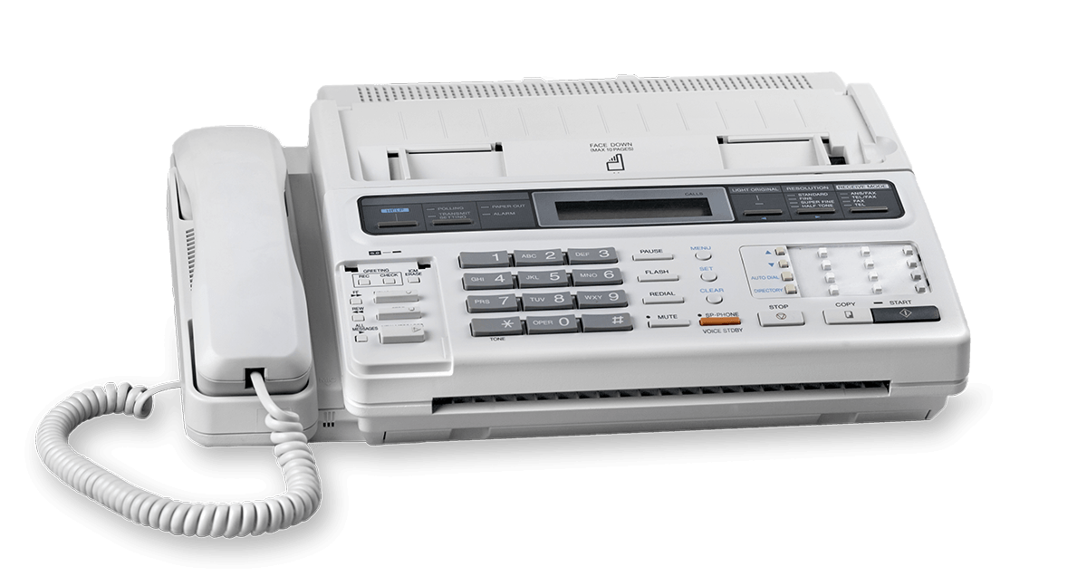 An old fax machine