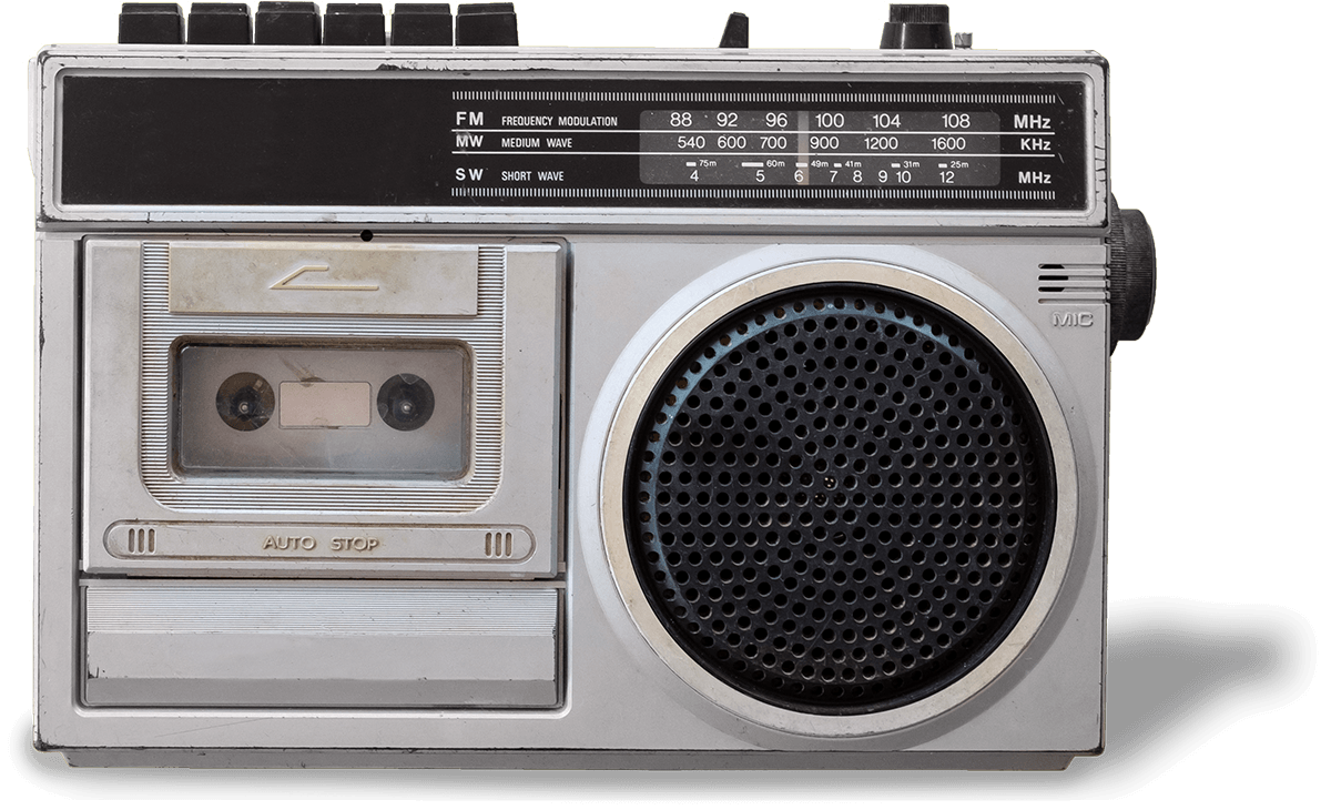 An old cassette radio